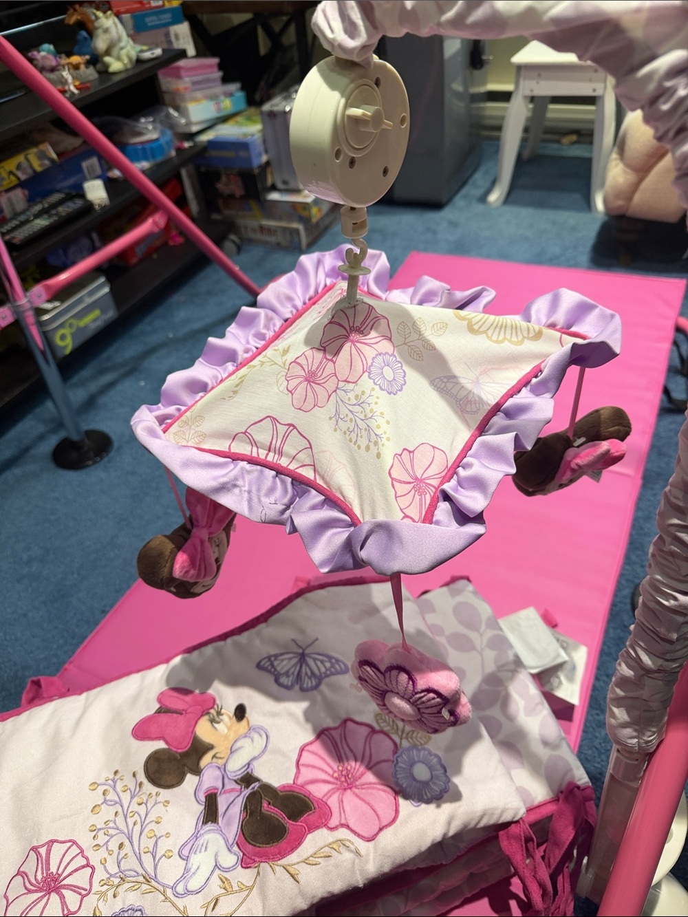 Disney Minnie Mouse Nursery Mobile in Pink & Lavender Set